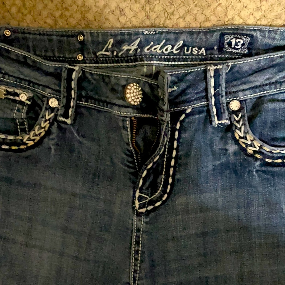 LA Idol bootcut Med blue